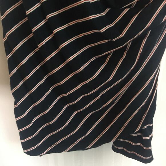 Anthropologie Sundry Fabian Striped Faux Wrap Jersey Mini Dress Blue Small Party - Picture 7 of 11